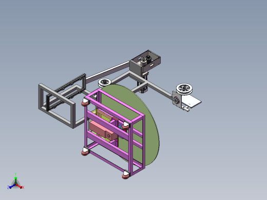 自动进料架（sw18可编辑+CAD+BOM）正等轴测缩略图