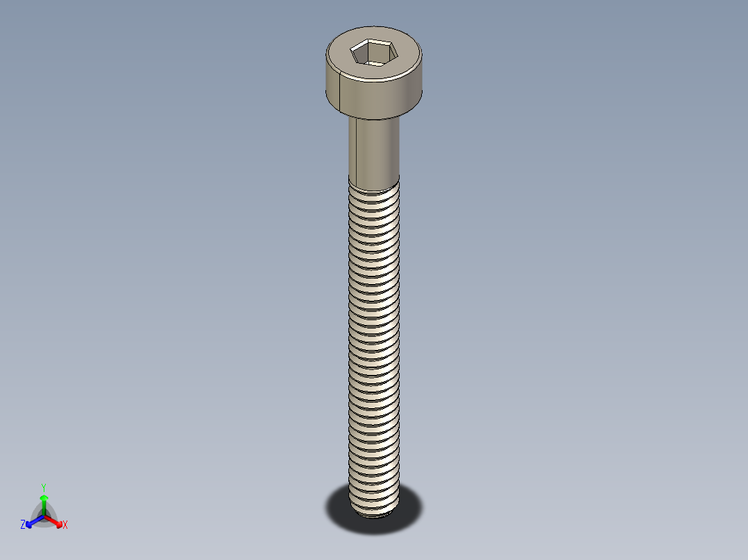 Screw_DIN_912_M2x20_A2.STEP公制内六角螺钉主视图