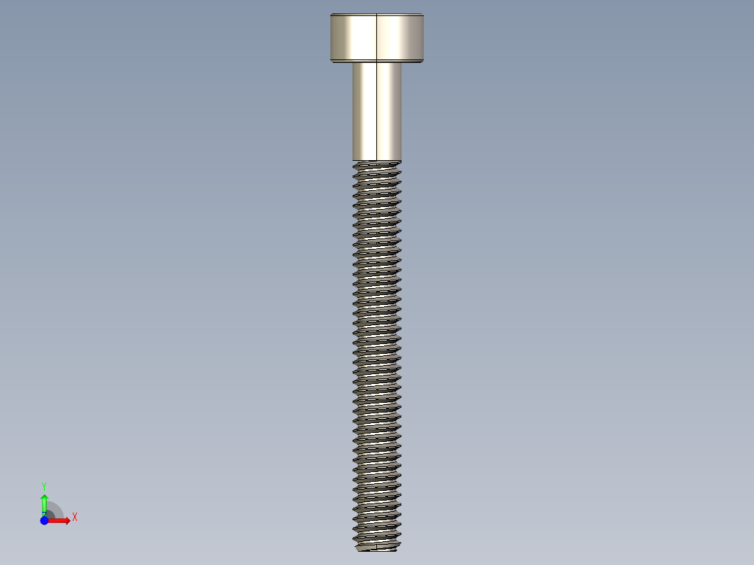 Screw_DIN_912_M2x20_A2.STEP公制内六角螺钉前视图