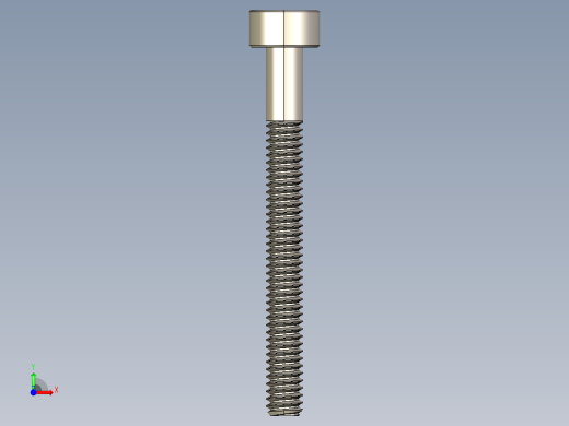 Screw_DIN_912_M2x20_A2.STEP公制内六角螺钉前视缩略图