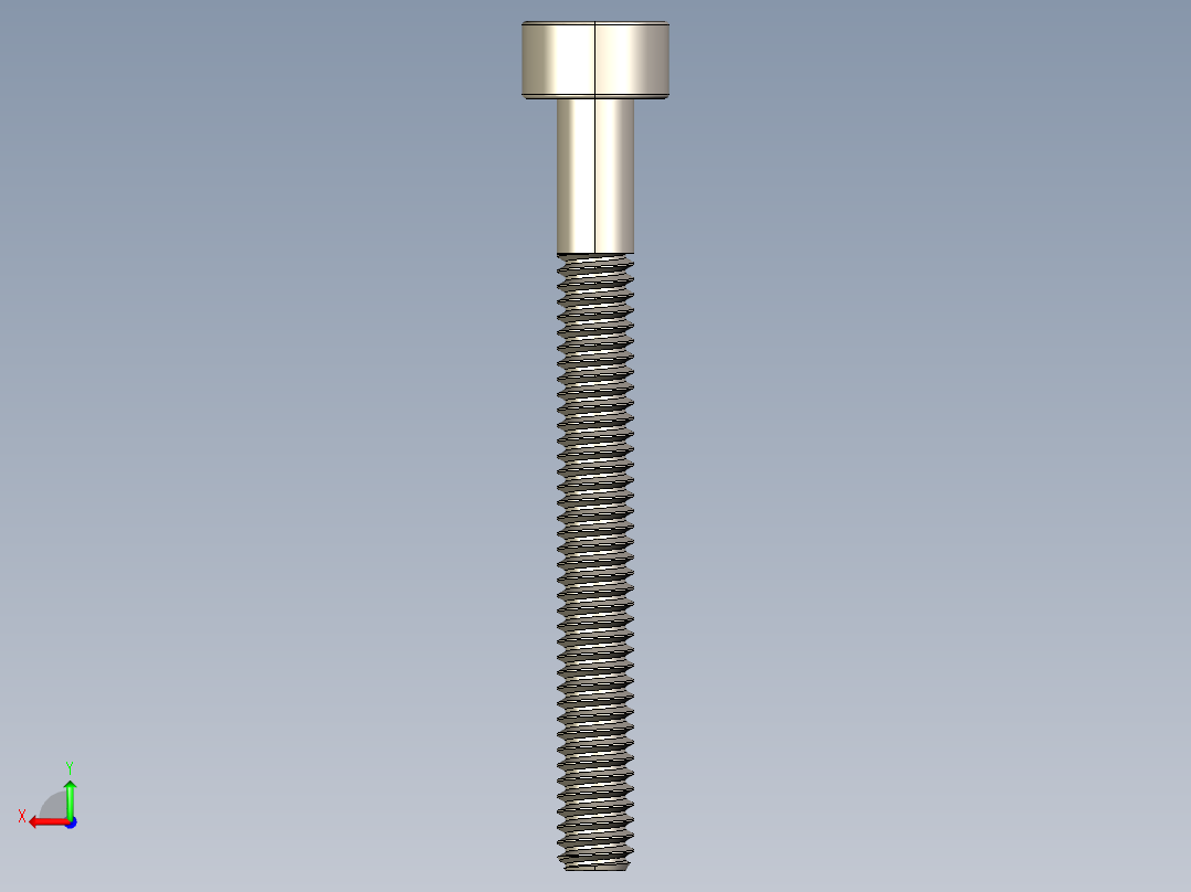 Screw_DIN_912_M2x20_A2.STEP公制内六角螺钉后视图