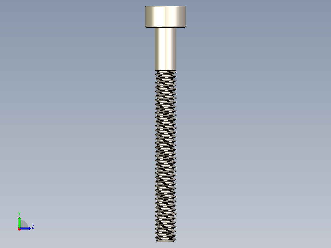 Screw_DIN_912_M2x20_A2.STEP公制内六角螺钉左视图