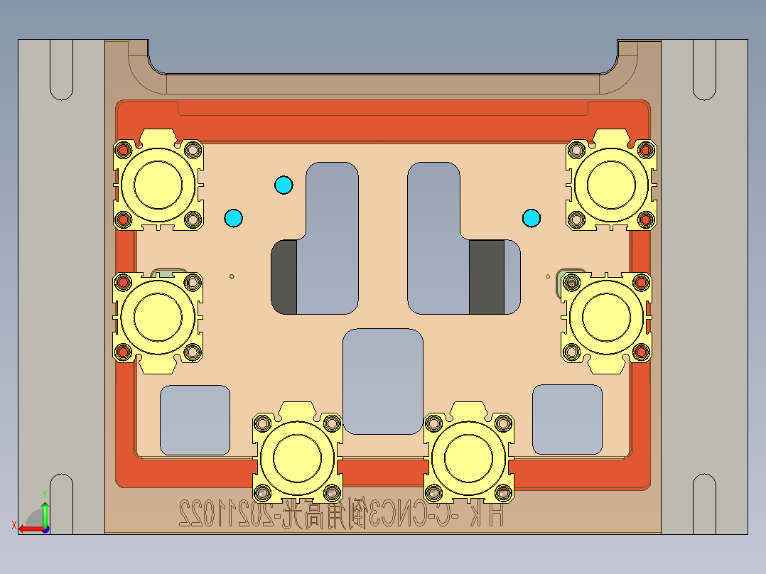 HK-C-CNC3笔记本CNC工装夹具三维模型倒角高光-20211022后视图