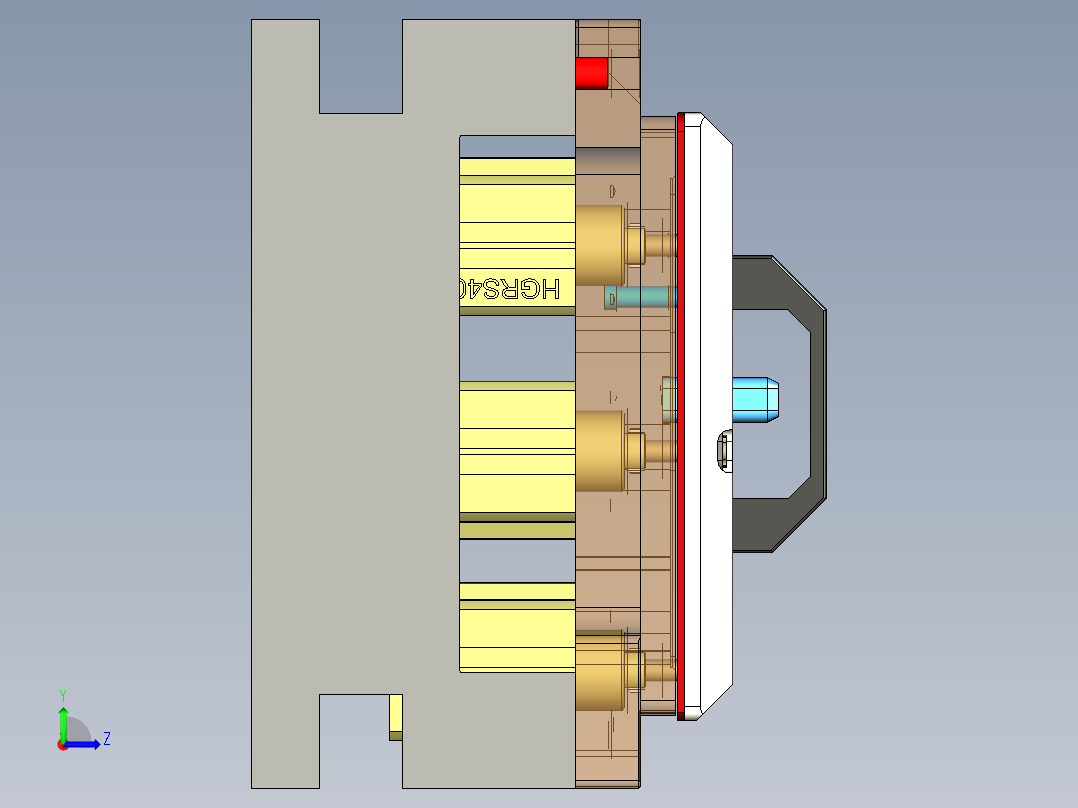 HK-C-CNC3笔记本CNC工装夹具三维模型倒角高光-20211022左视图