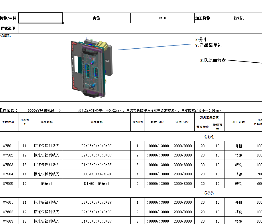 包胶金属电脑外壳铣长边侧孔程序模型