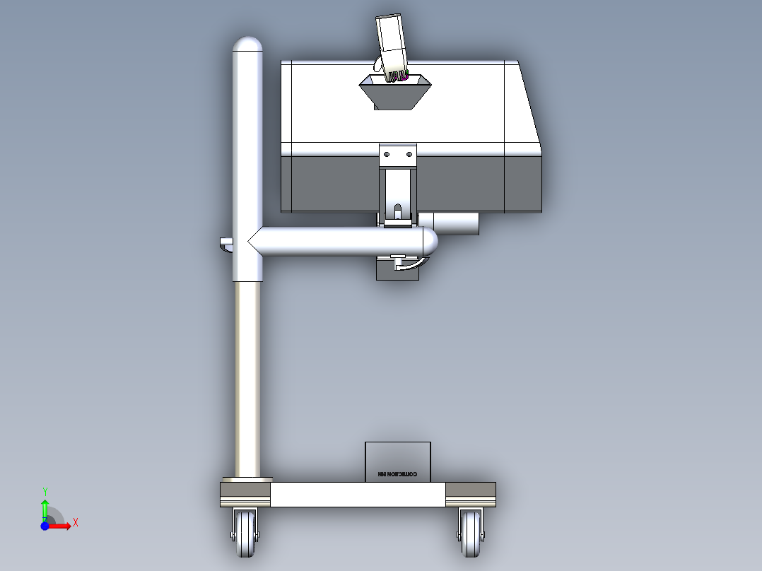 B2004001-制药金属探测器，胶囊金属探测器，片剂金属探测器前视图