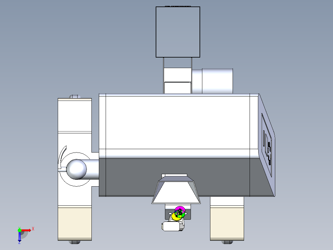 B2004001-制药金属探测器，胶囊金属探测器，片剂金属探测器俯视图