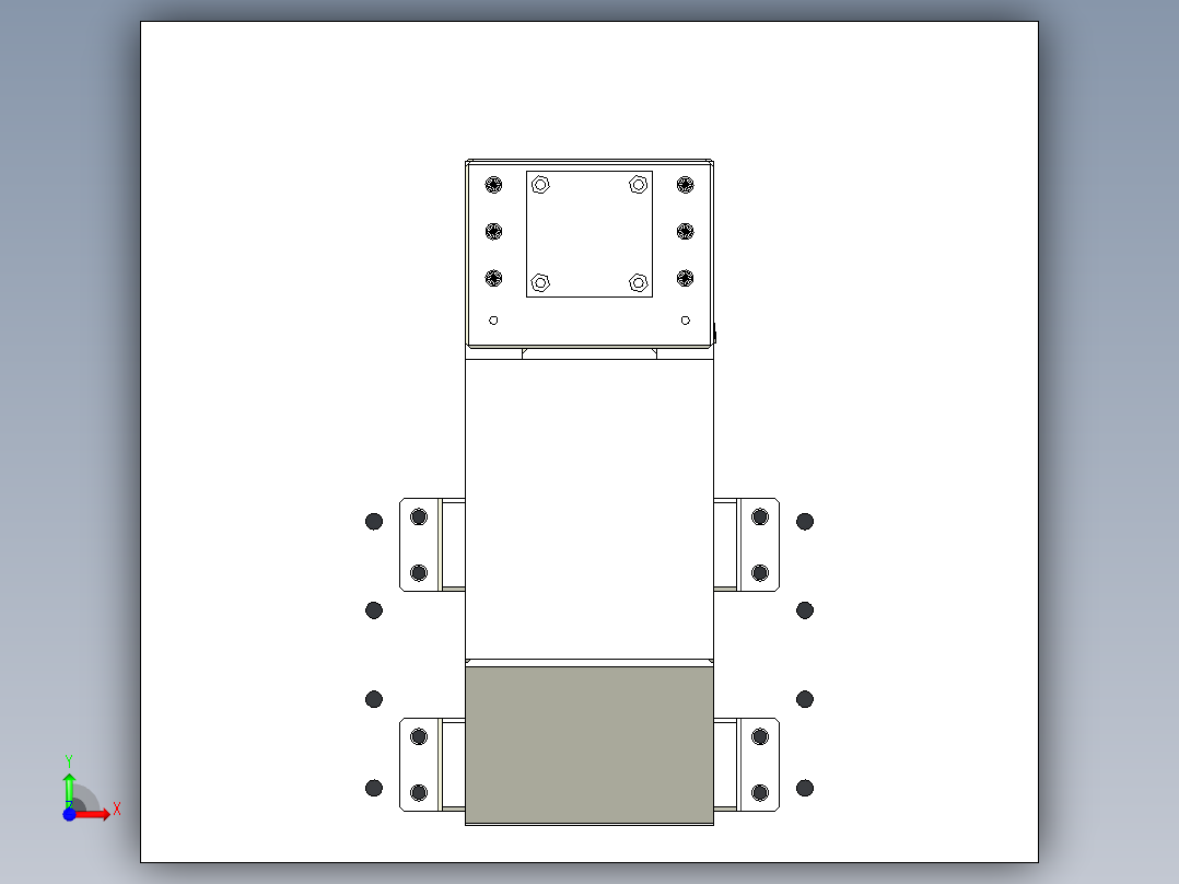 气动压铆专机设计前视图