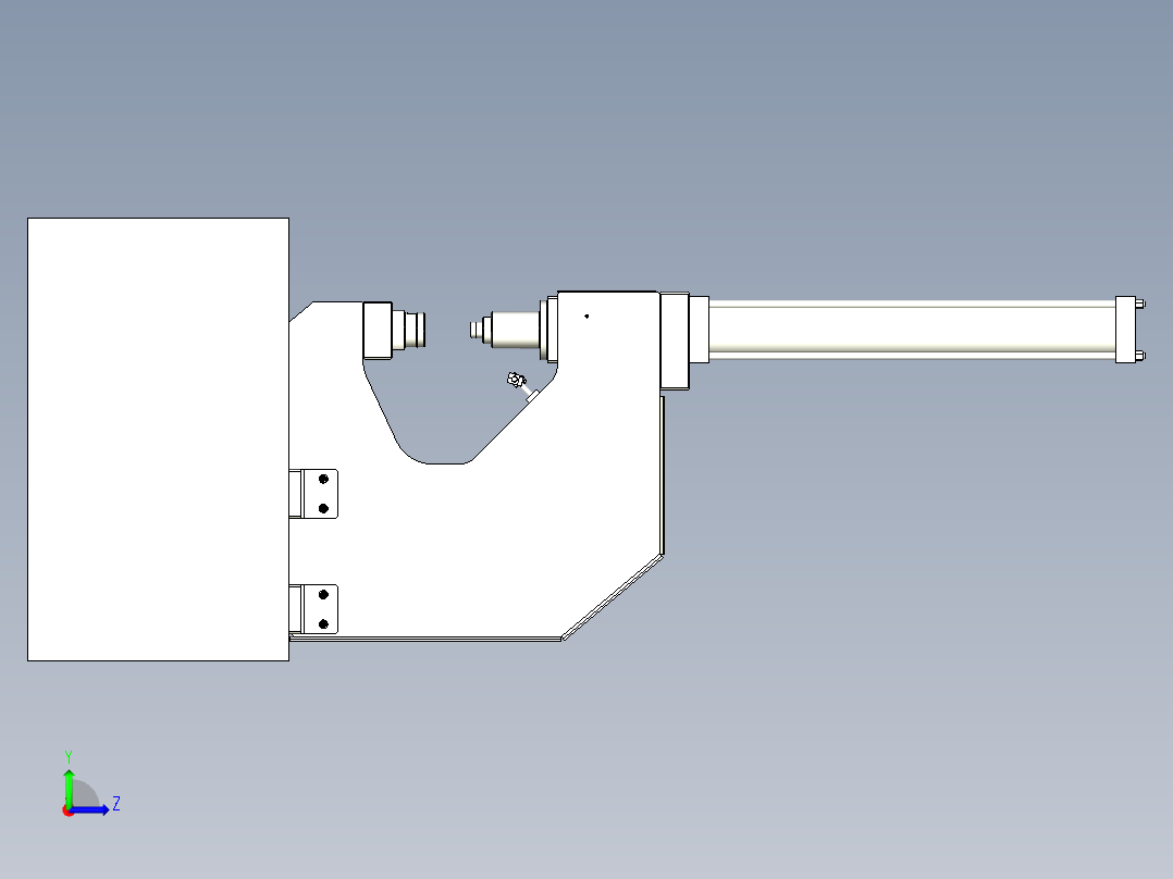 气动压铆专机设计左视图