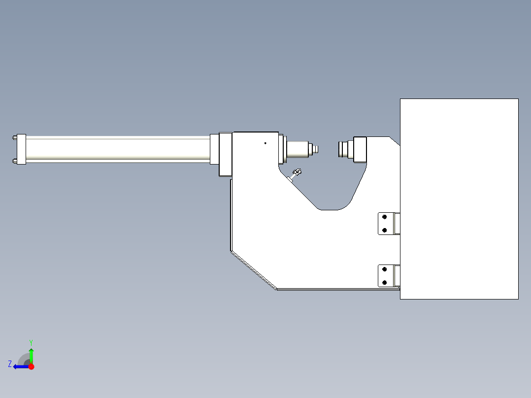 气动压铆专机设计右视图