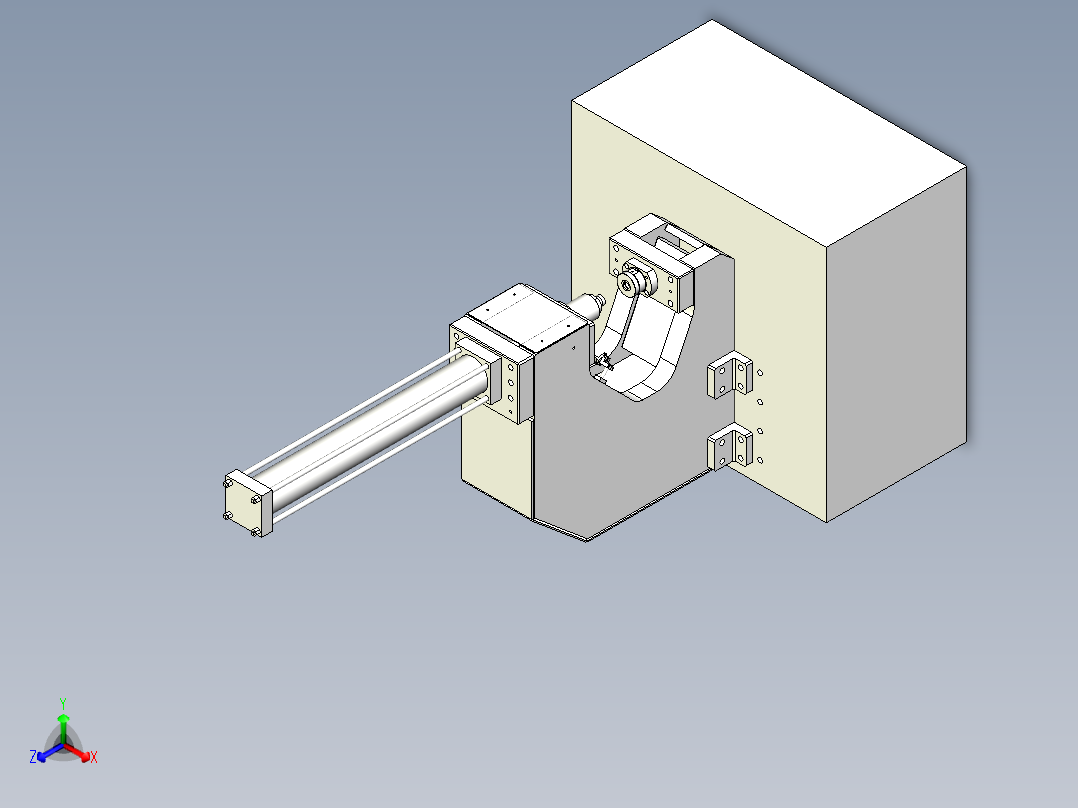 气动压铆专机设计正等轴测图