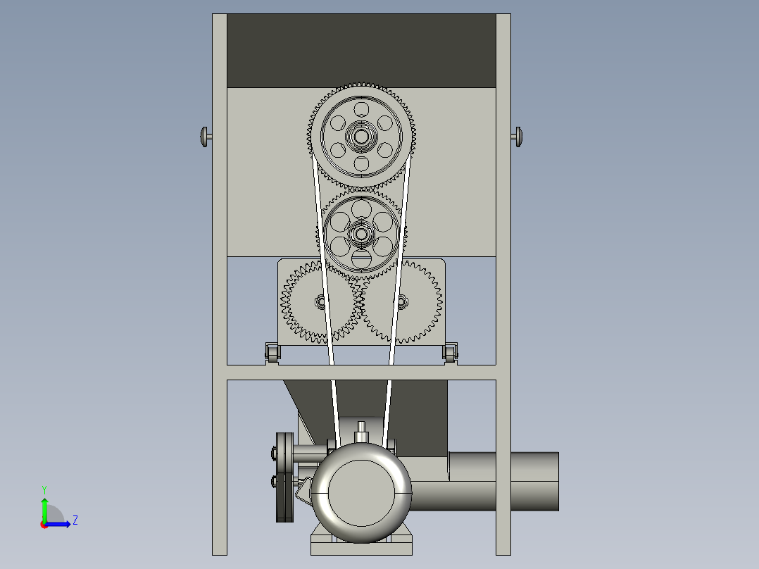 小型葡萄除梗破碎机的设计-247087-1000左视图