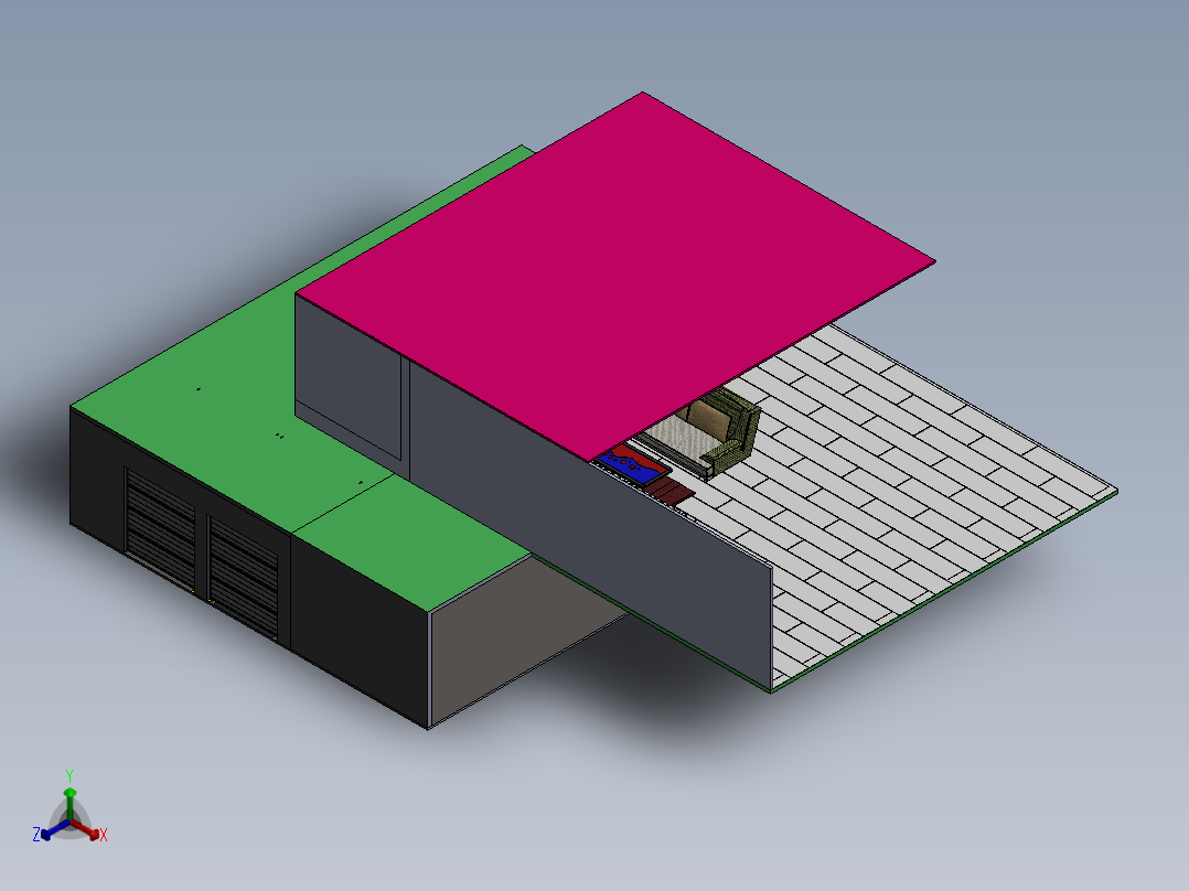 房子、建筑(135)正等轴测图