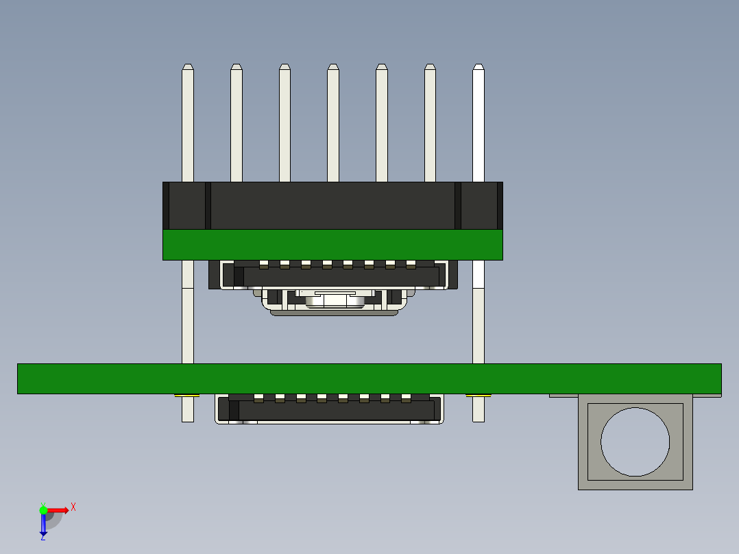 Teensy 3.6 带背负式音频板俯视图