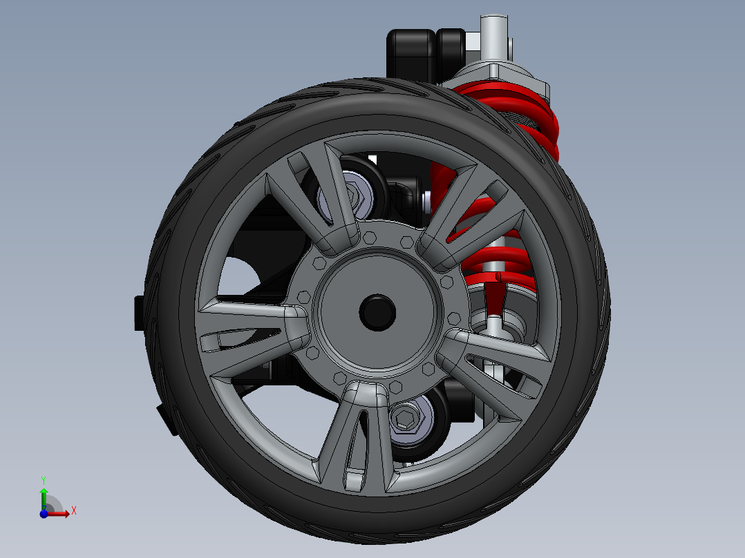 汽车悬架系统前视图