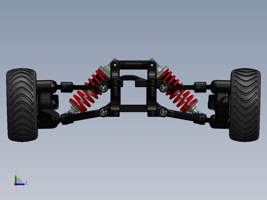 汽车悬架系统左视图