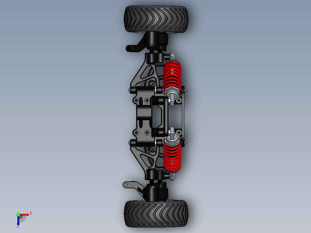 汽车悬架系统俯视图
