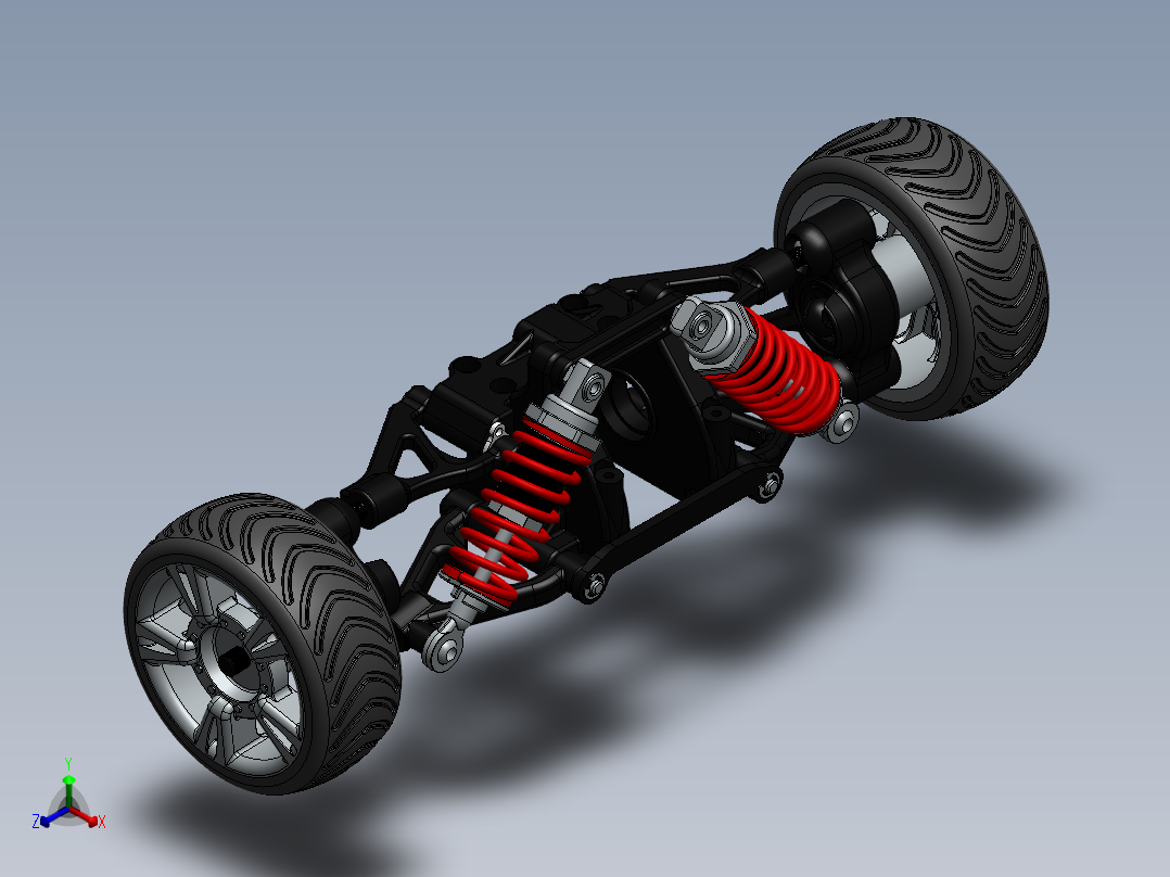 汽车悬架系统正等轴测图