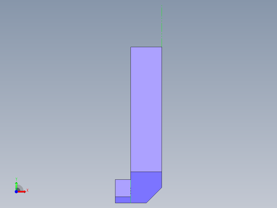 轴承座钻孔夹具前视图