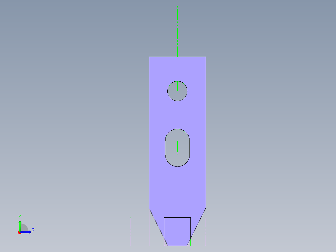 轴承座钻孔夹具左视图
