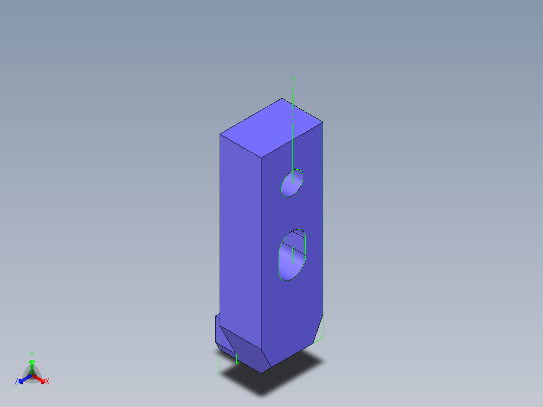 轴承座钻孔夹具正等轴测图