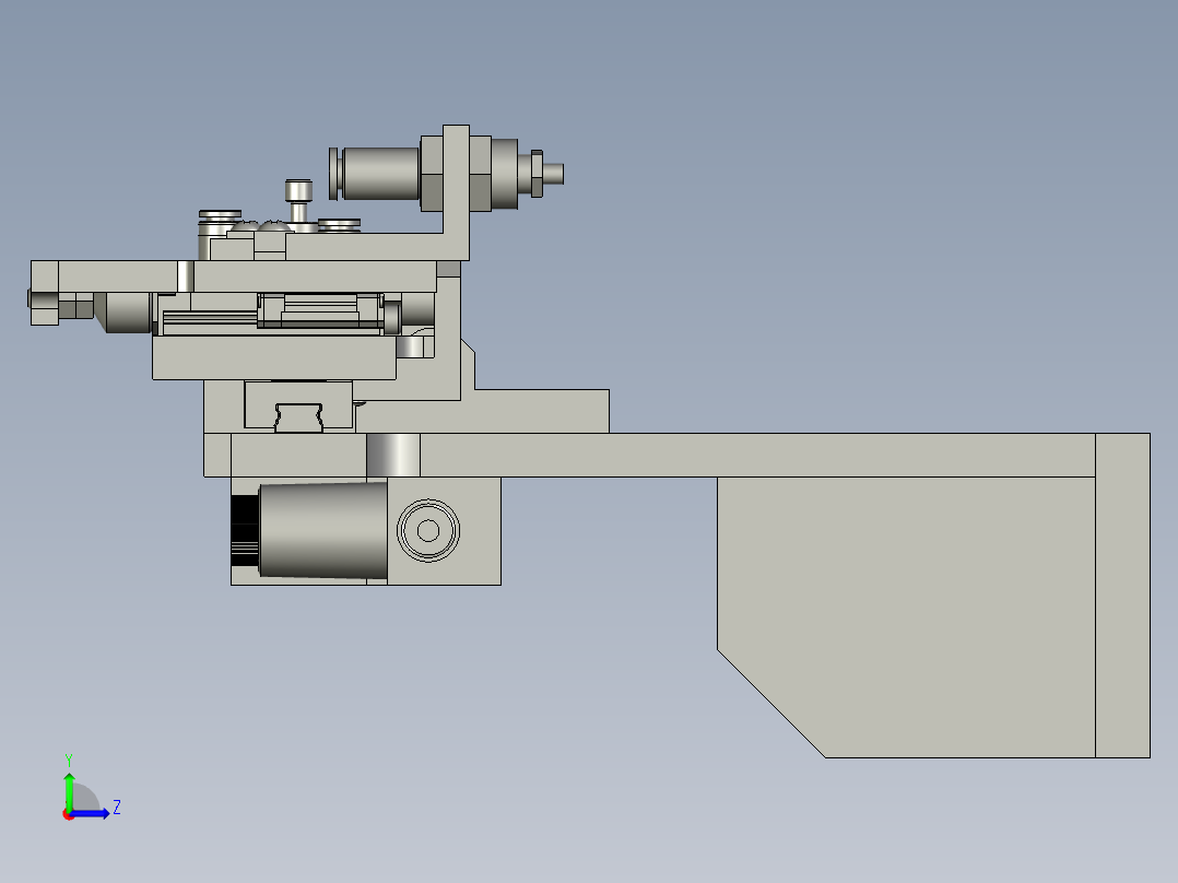 次品提取单元装配左视图