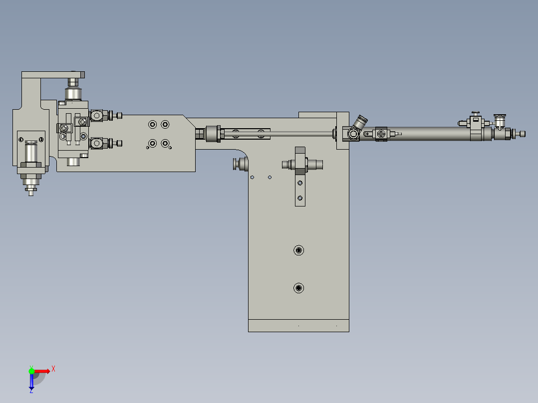 次品提取单元装配俯视图
