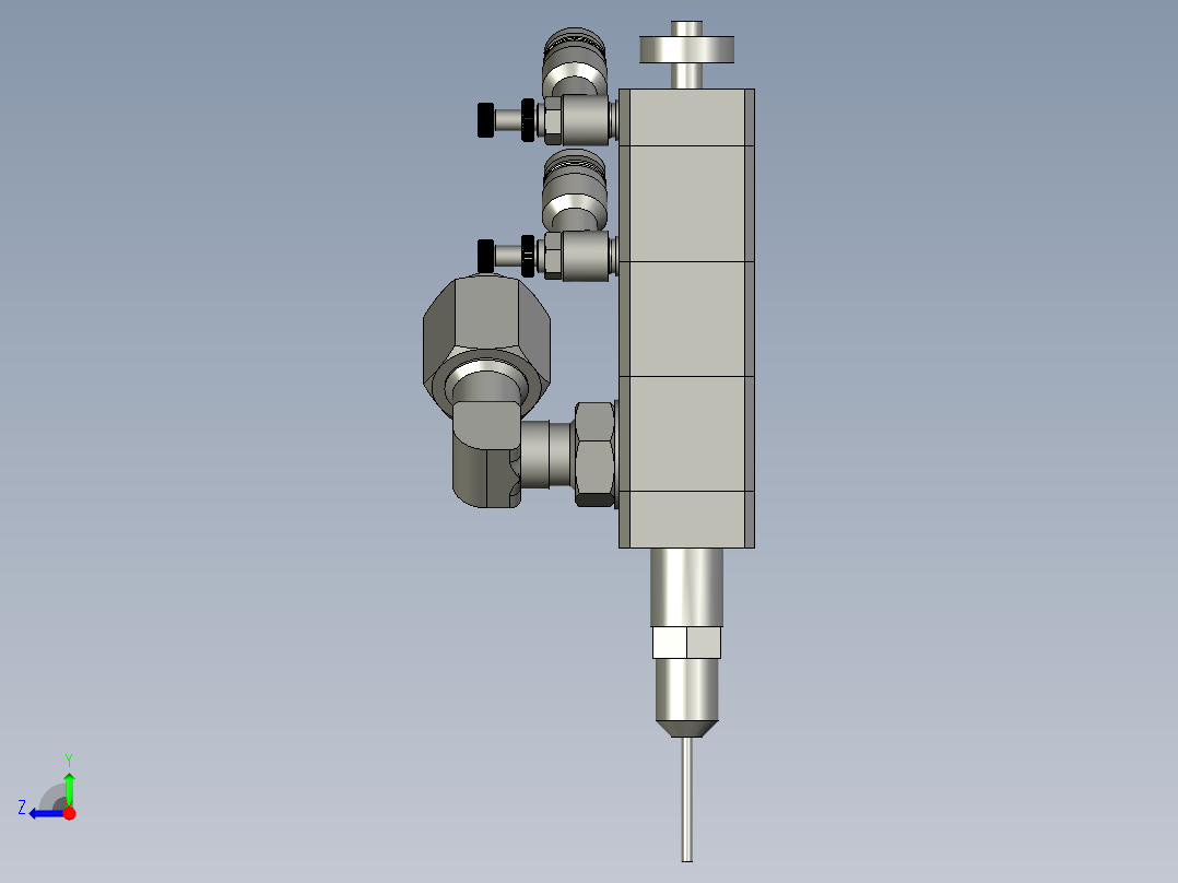 喷胶阀装配体右视图