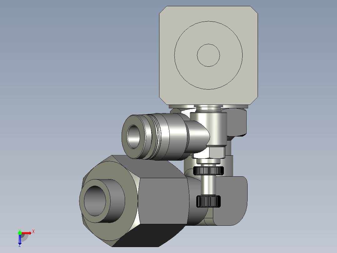 喷胶阀装配体俯视图