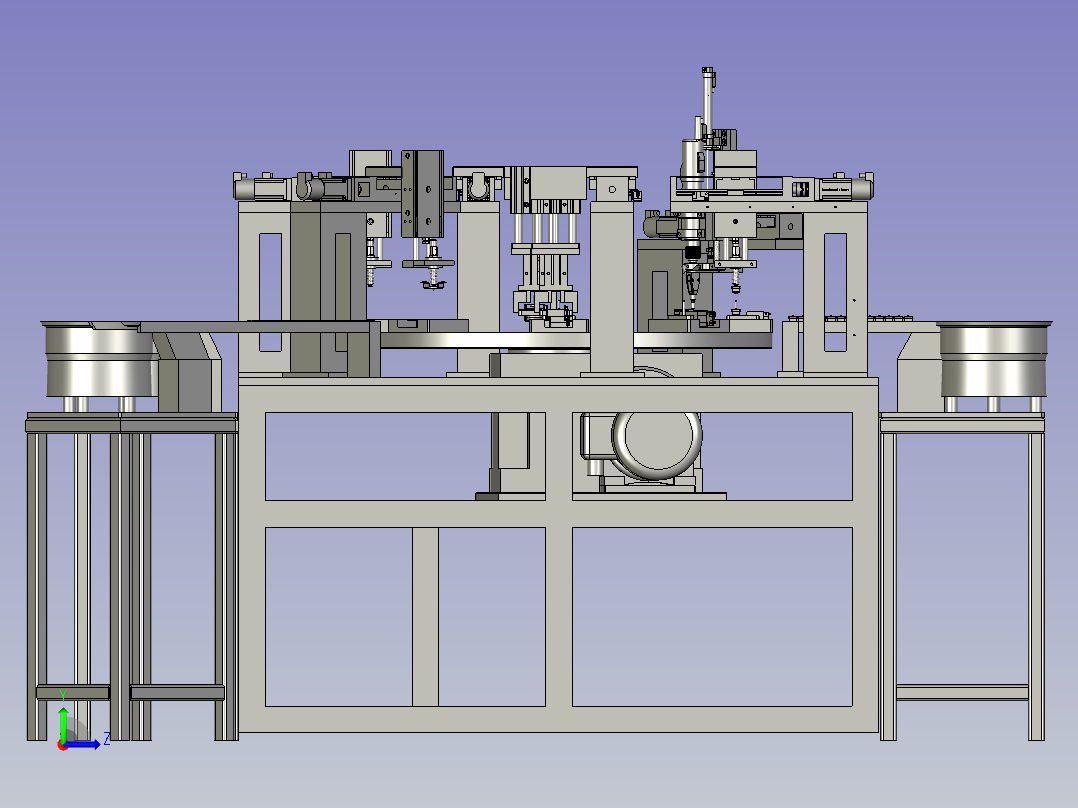 电机零部件总装机构左视图