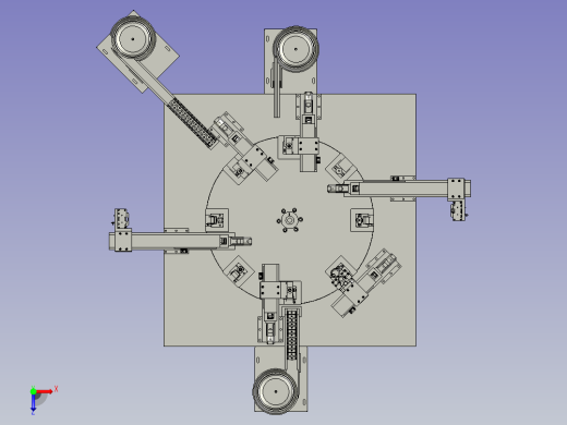 电机零部件总装机构俯视缩略图
