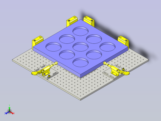 一款灵活型工件定位机构3D模型
