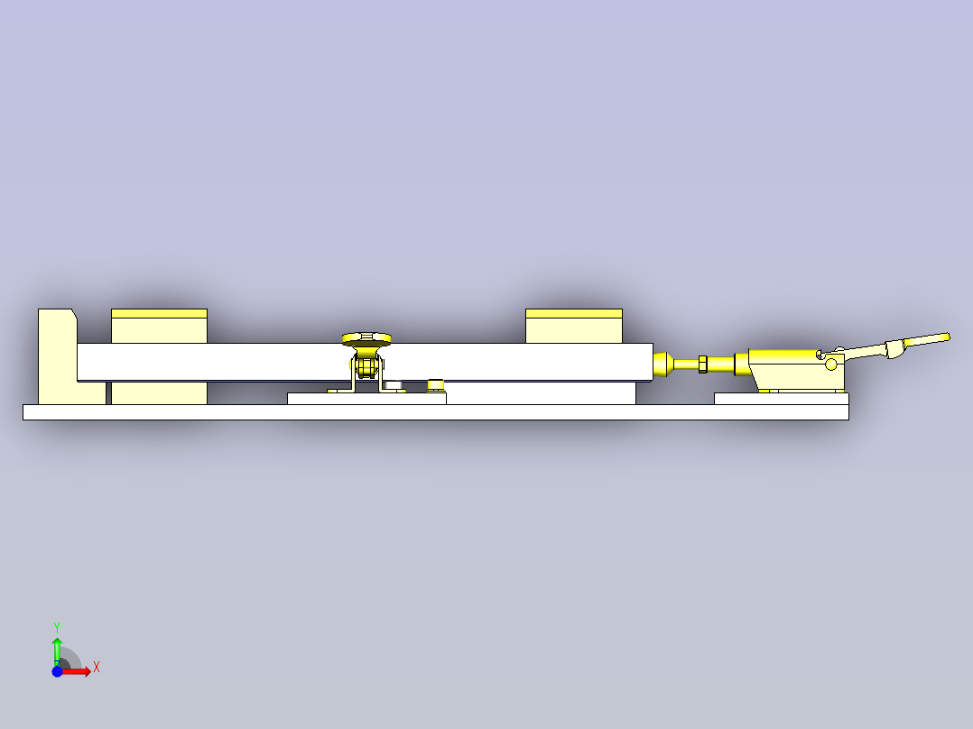 一款灵活型工件定位机构3D模型前视图