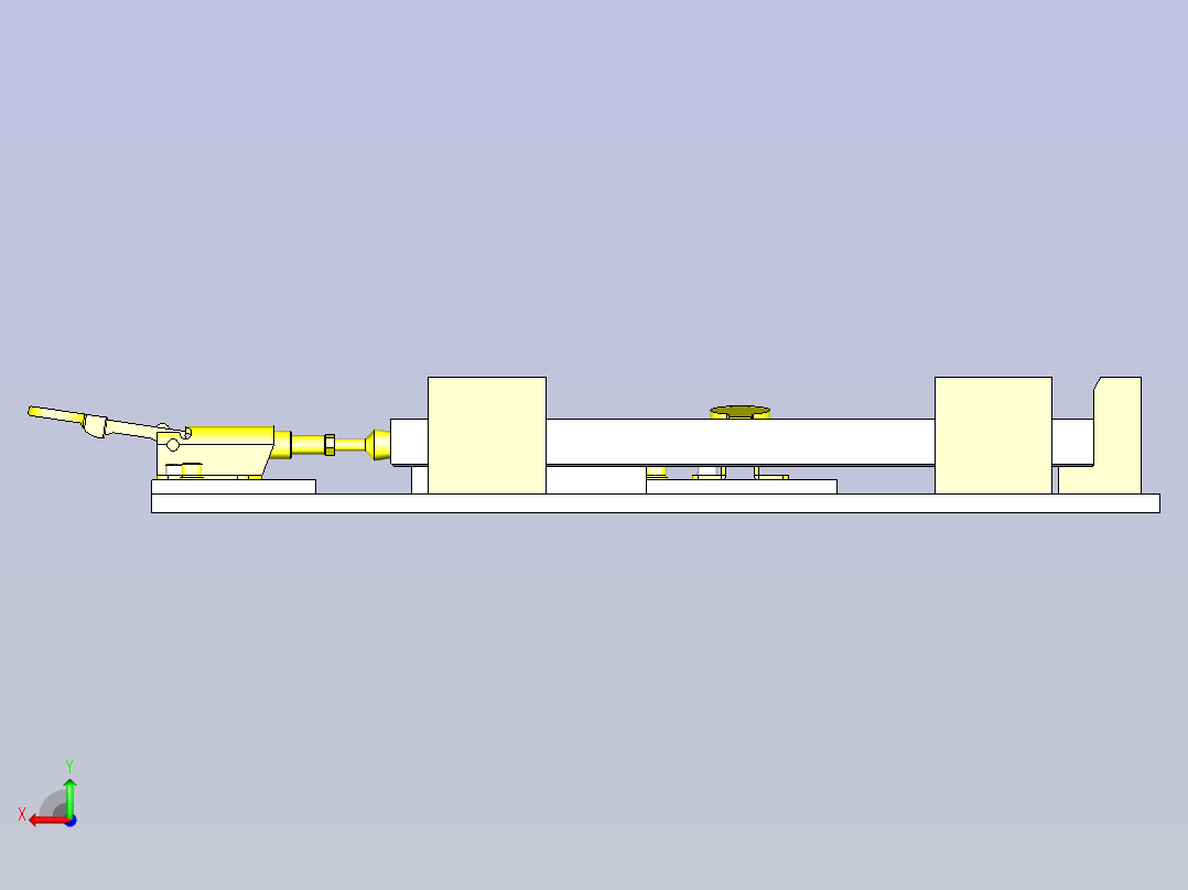 一款灵活型工件定位机构3D模型后视图