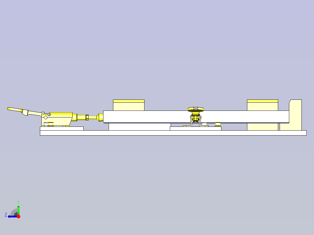 一款灵活型工件定位机构3D模型右视图