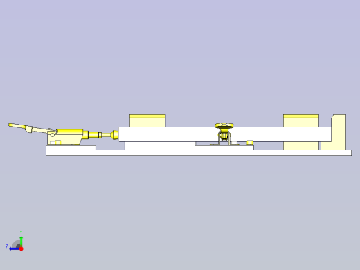 一款灵活型工件定位机构3D模型右视缩略图