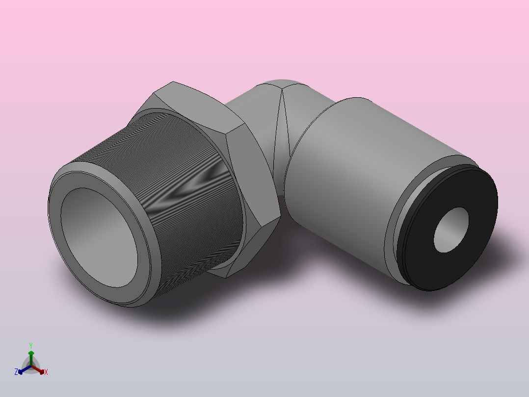 IPLP L型螺纹弯头气动管接头[IPLP04-02]主视图