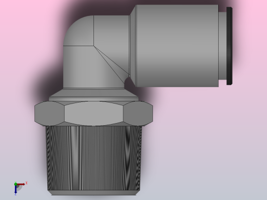 IPLP L型螺纹弯头气动管接头[IPLP04-02]俯视缩略图