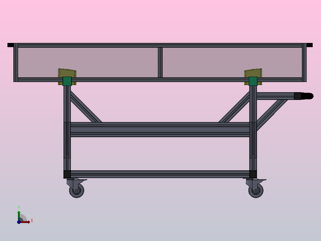 天窗清洁车前视图