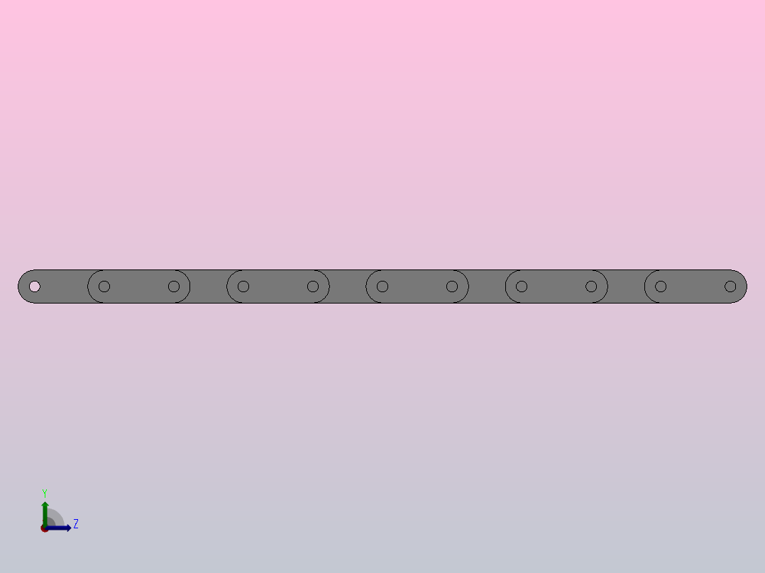 双节距滚子链S型链条_DCS-C208A-10左视图