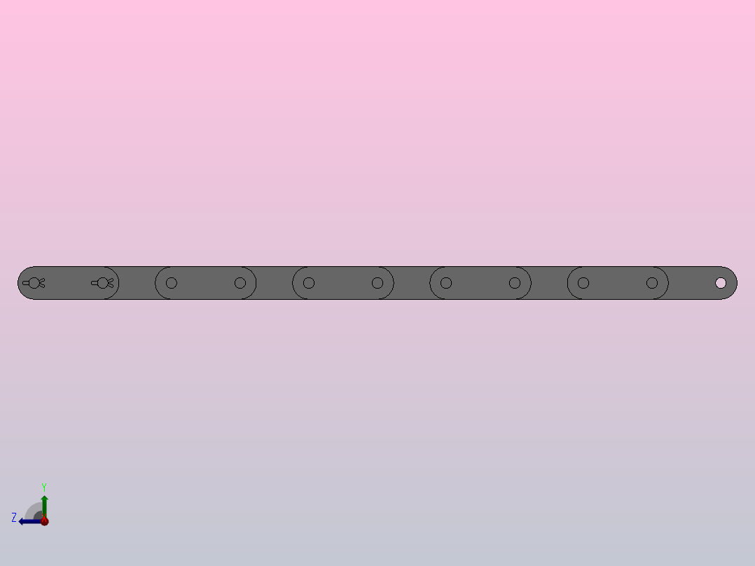 双节距滚子链S型链条_DCS-C208A-10右视图