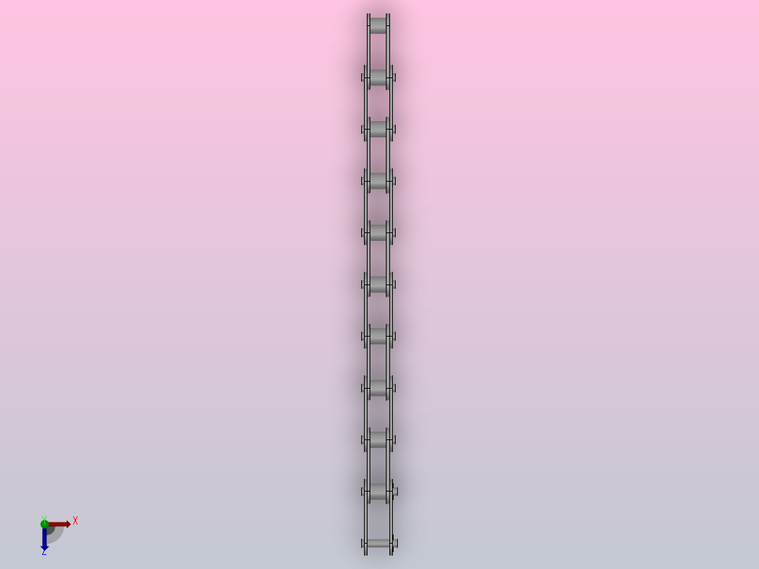 双节距滚子链S型链条_DCS-C208A-10俯视图