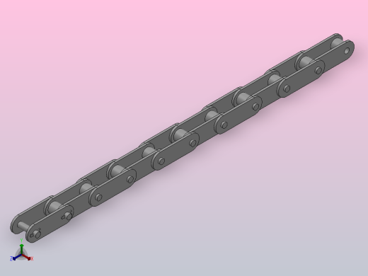 双节距滚子链S型链条_DCS-C208A-10正等轴测缩略图