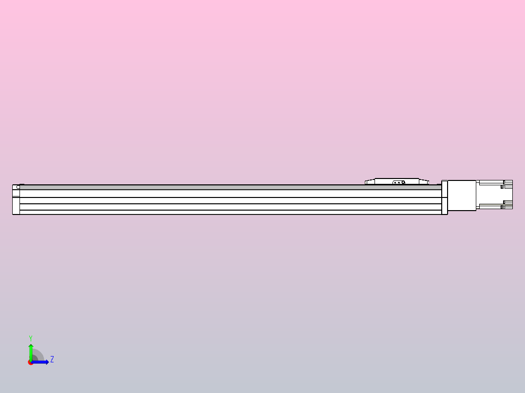 滚珠丝杠直线轴内置导轨TPA-GCR-80-1610C-L700-M-M20-N3左视图