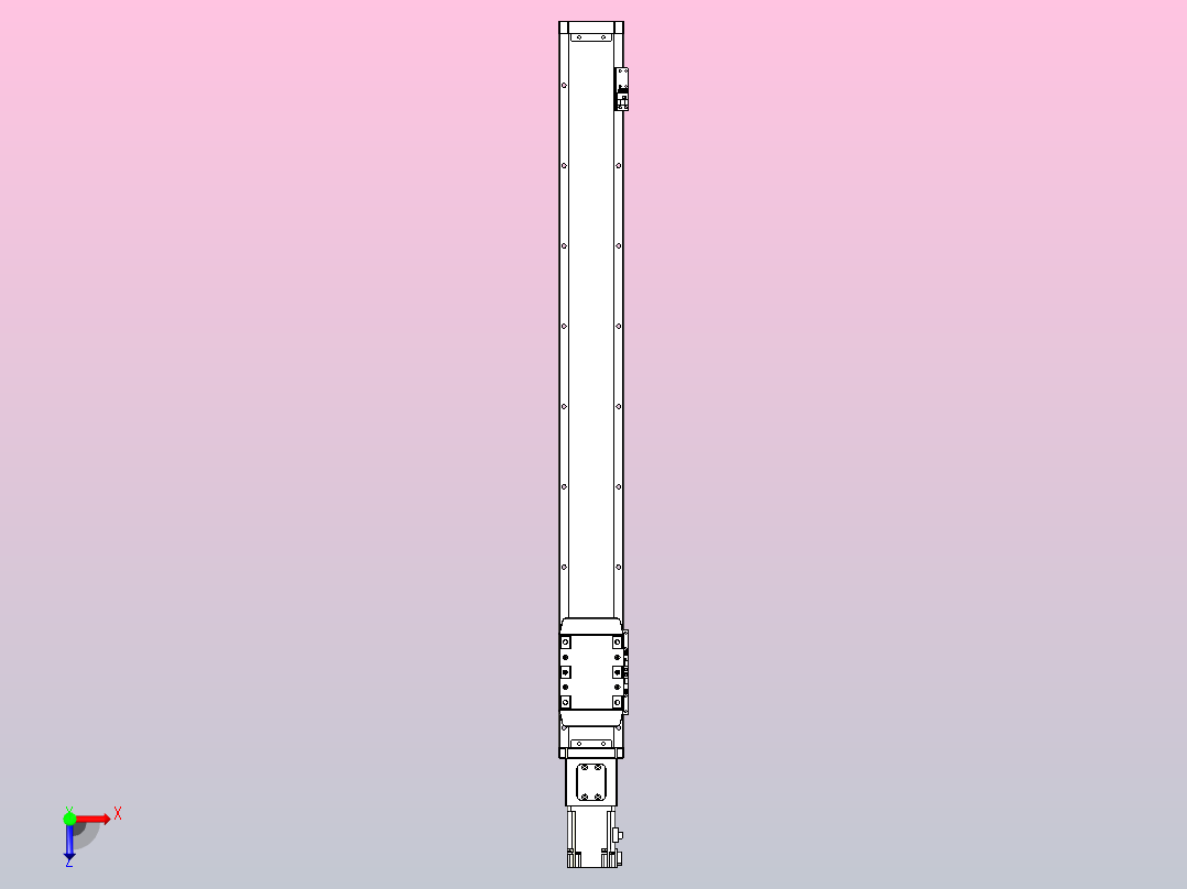 滚珠丝杠直线轴内置导轨TPA-GCR-80-1610C-L700-M-M20-N3俯视图