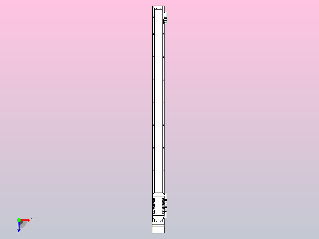 滚珠丝杠直线轴内置导轨TPA-GCR-50-1210C-L800-MP-M10-N3俯视图