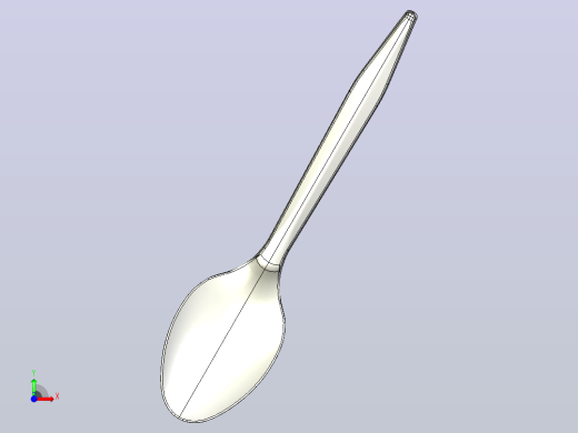 一次性调羹塑料勺子前视缩略图
