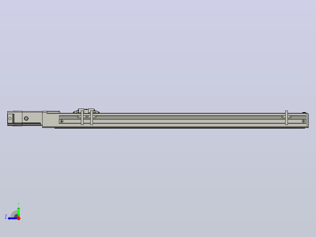SYS5-550-BC滚珠花健、支撑座、滚珠丝杠、交叉导轨、直线模组.STEP右视图