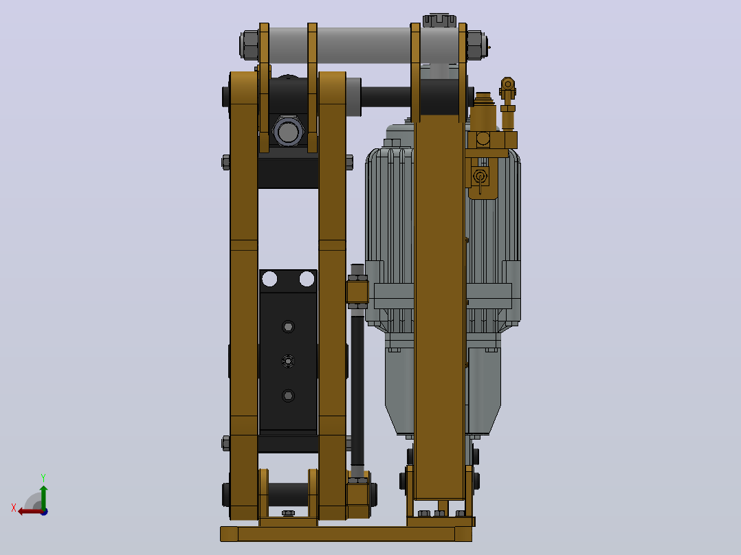 YP31系列电力液压盘式制动器YP31-1250-630×30-ⅠA-CL.RL.WL.HL后视图