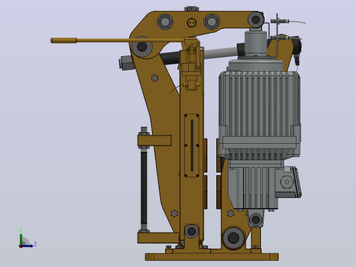YP31系列电力液压盘式制动器YP31-1250-630×30-ⅠA-CL.RL.WL.HL左视缩略图
